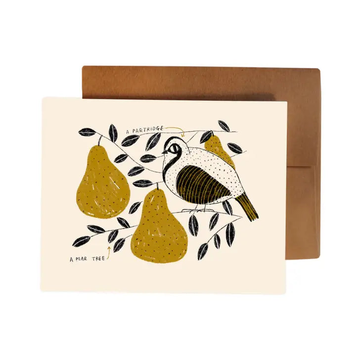 Zero-waste Holiday Greeting Cards - Blank Inside, Plastic-free, Soy-based Ink, Artisan-crafted