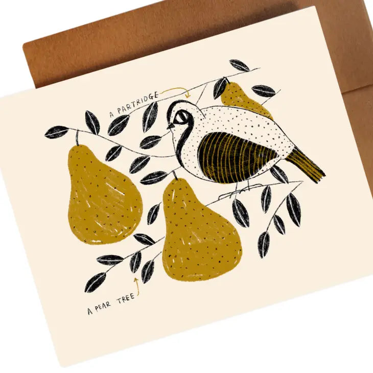 Zero-waste Holiday Greeting Cards - Blank Inside, Plastic-free, Soy-based Ink, Artisan-crafted